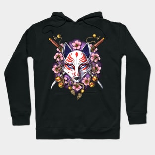 Japanese Kitsune Fox Mask Hoodie